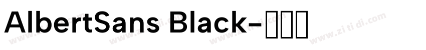 AlbertSans Black字体转换